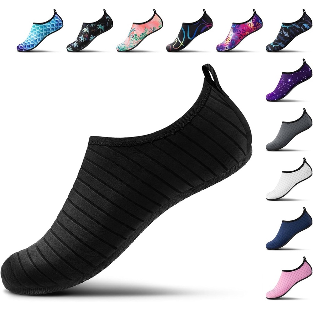 Black Water Shoes - Lightweight Swim Shoes